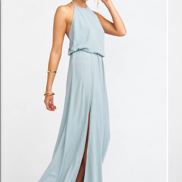 Show Me Your Mumu Heather Halter Dress Sage Crisp - Picture 5 of 8